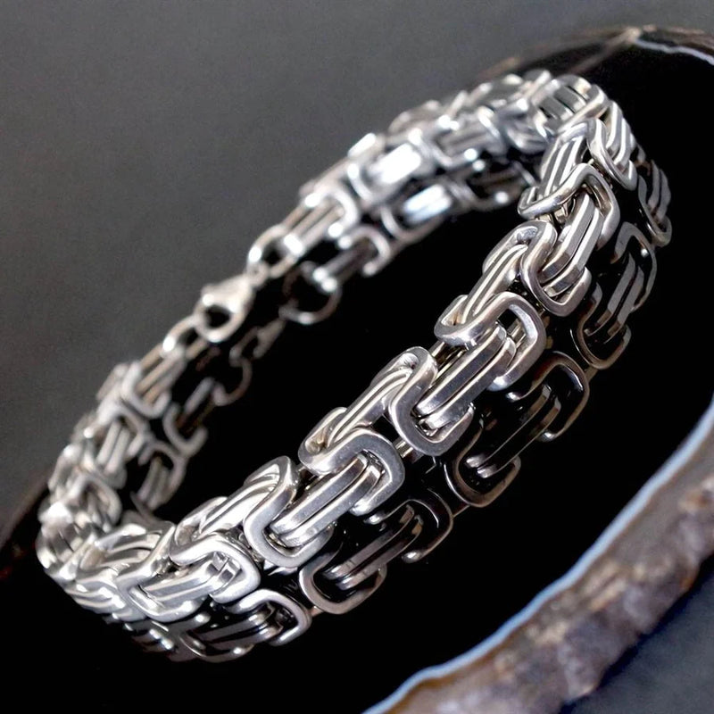 Personalisierte Königskette Armband Edelstahl Silber für Damen und Herren (Unisex), Mit Gratis Lieferung
