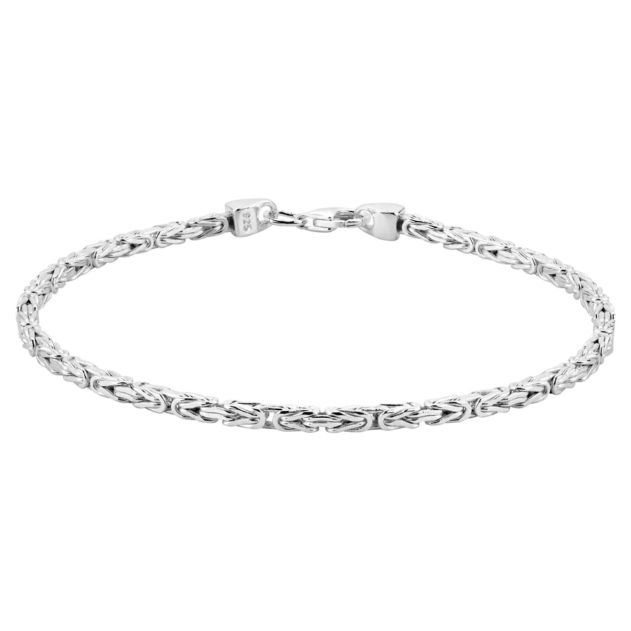 Personalisierte Königskette Armband Klassisch 2.2 mm (Silber 925) Unisex, Mit Gratis Lieferung