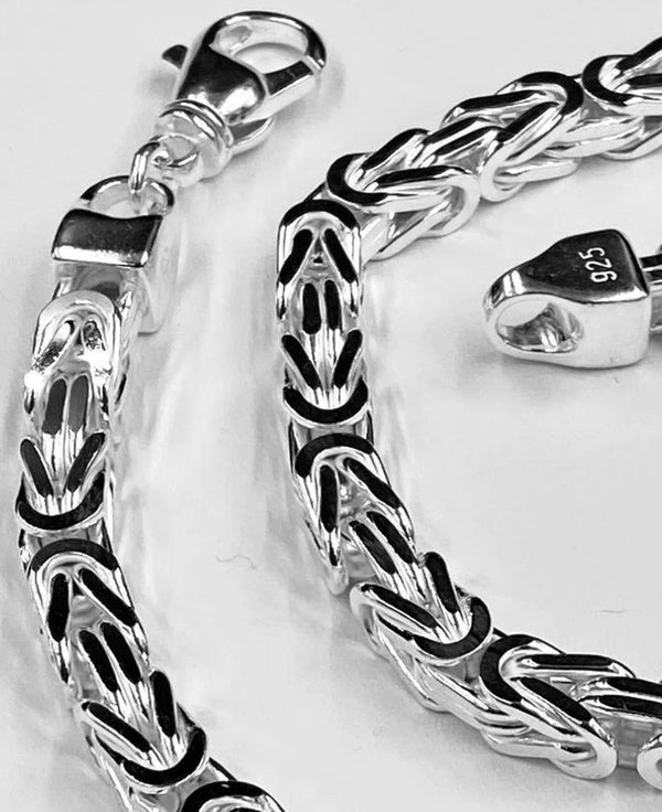 Personalisierte Königskette Armband Klassisch 8 mm (Silber 925) Unisex, Mit Gratis Lieferung