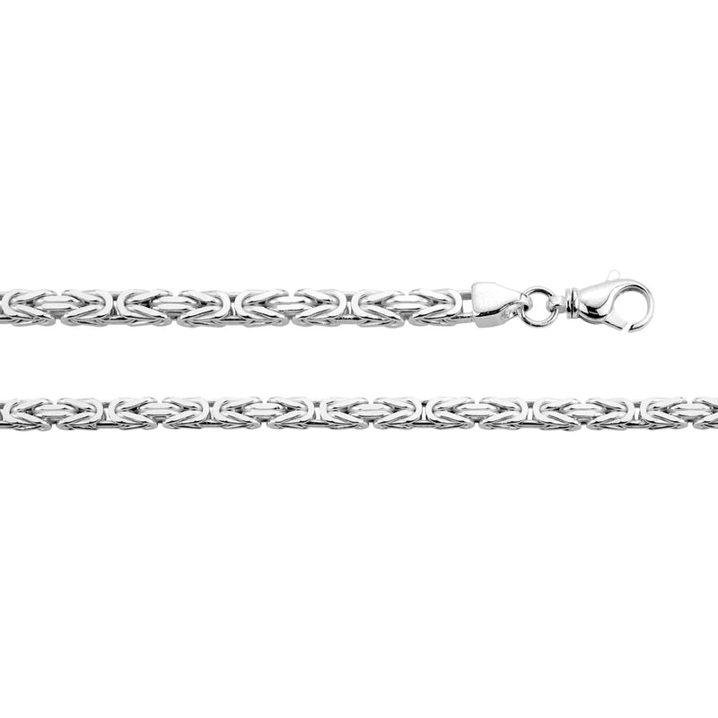 Personalisierte Königskette Collier Klassisch Silber 925 4mm und Mit Gratis Lieferung