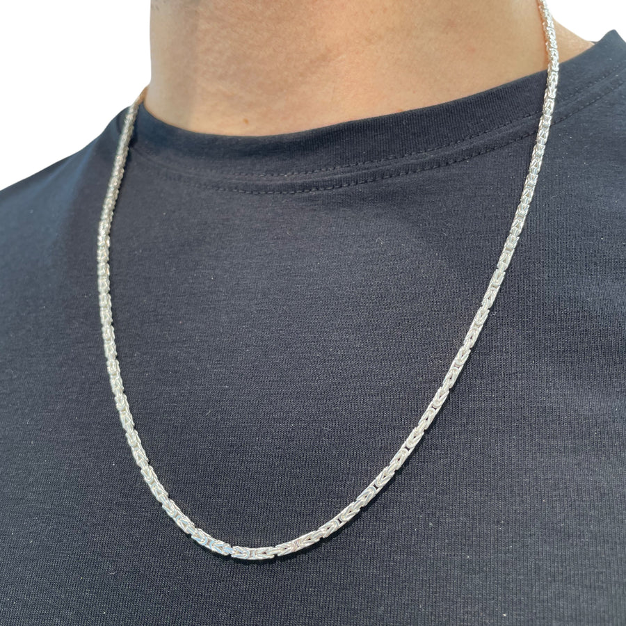 Personalisierte Königskette Collier Klassisch Silber 925 6mm und Mit Gratis Lieferung