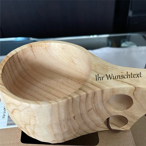 Personalisierte Handgefertigte nordische Personalisiere Kuksa-Holztasse, tragbare Kaffeetasse, Outdoor-Reise- und Campingtasse, Wasser trinkbecher