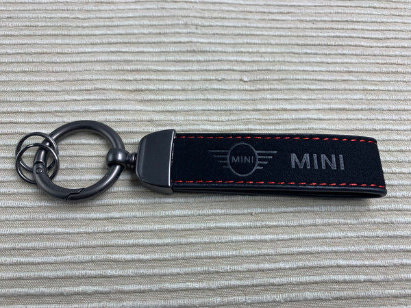 Personalisiere Echtes Leder Luxus Auto Schlüsselanhänger Auto Logo MINI Auto Schlüsselanhänger