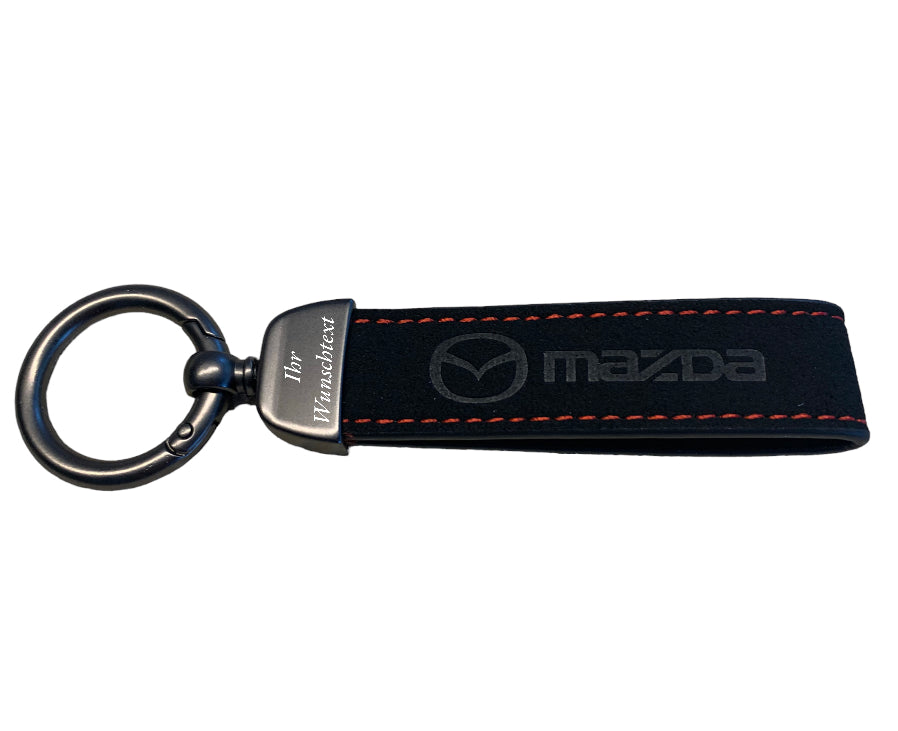 Personalisiere Echtes Leder Luxus Auto Schlüsselanhänger Auto Logo Mazda  Auto Schlüsselanhänger