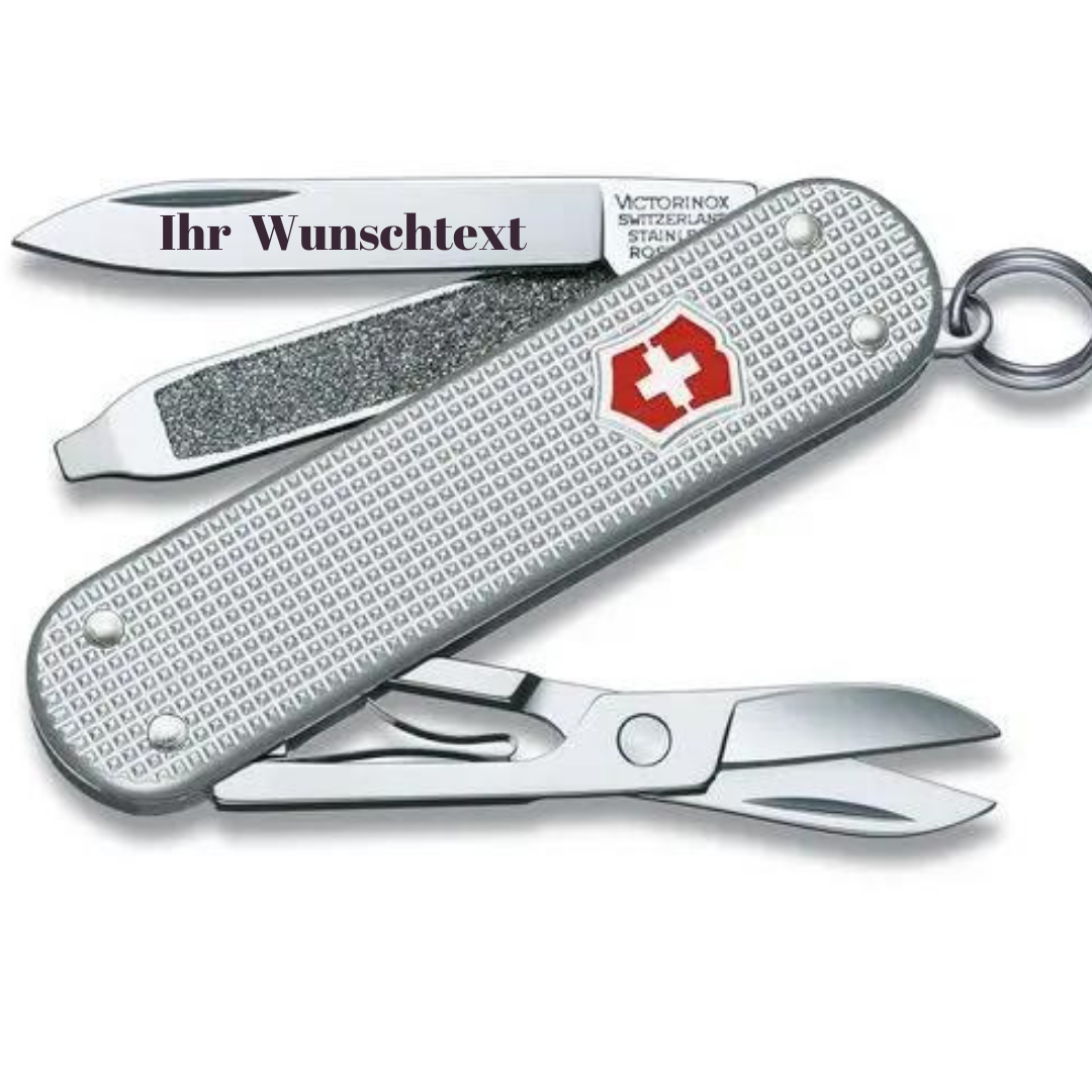 VICTORINOX CLASSIC SD ALOX SILBER – 0.6221.26 , MIT GRATIS GRAVUR