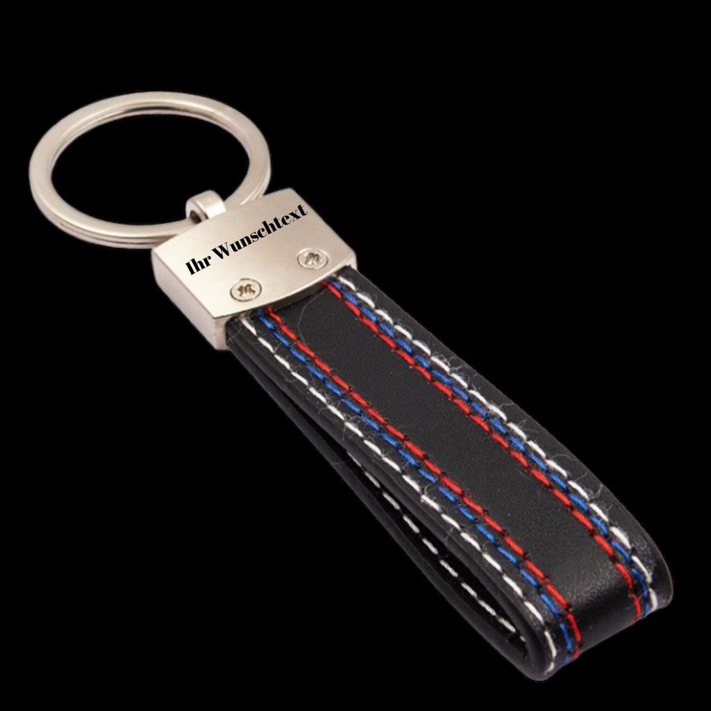 Personalisiere Metall Leder 3D Logo Schlüsselanhänger für Ihr spezielles  Auto wie BMW/M- Audi S-Line- RS