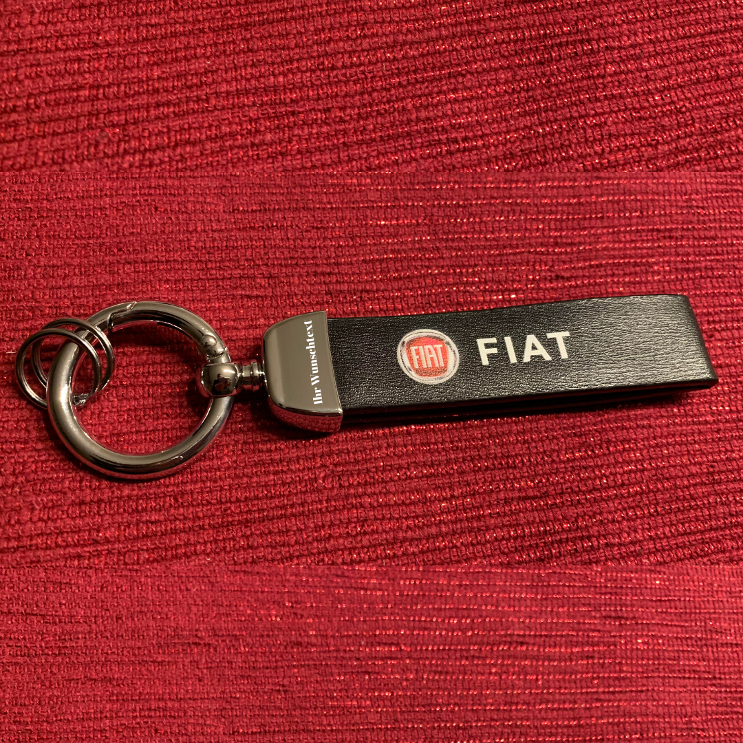 Personalisiere Echtes Leder Luxus Auto Schlüsselanhänger Auto Logo Fiat Auto Schlüsselanhänger