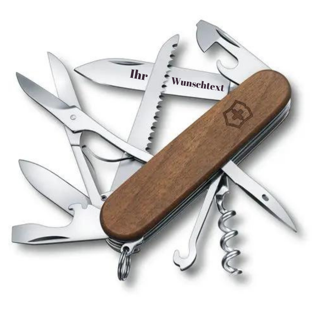 VICTORINOX HUNTSMAN WOOD – 1.3711.63 ,MIT GRATIS GRAVUR