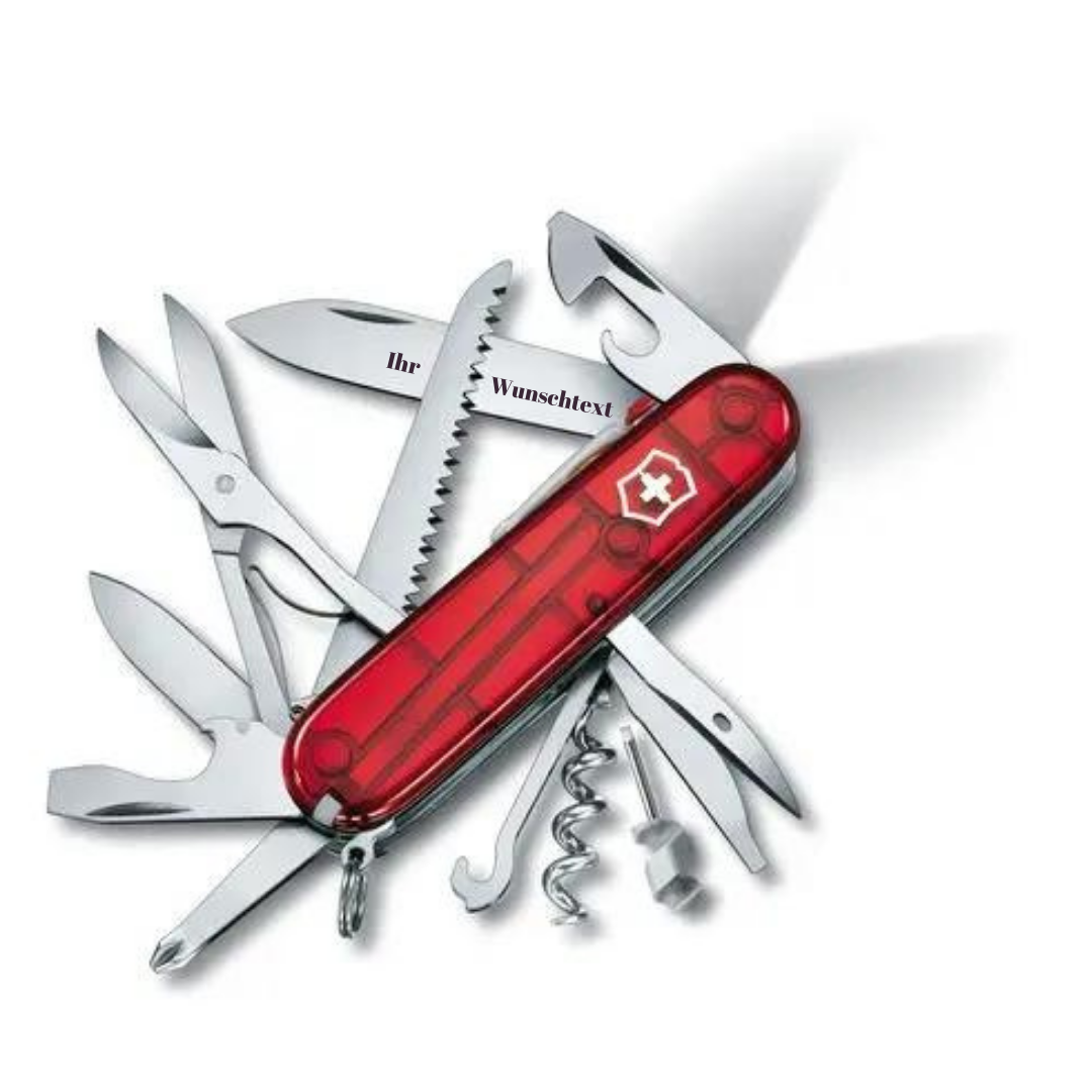 VICTORINOX HUNTSMAN IN ROT – 1.7915.T ,MIT GRATIS GRAVUR