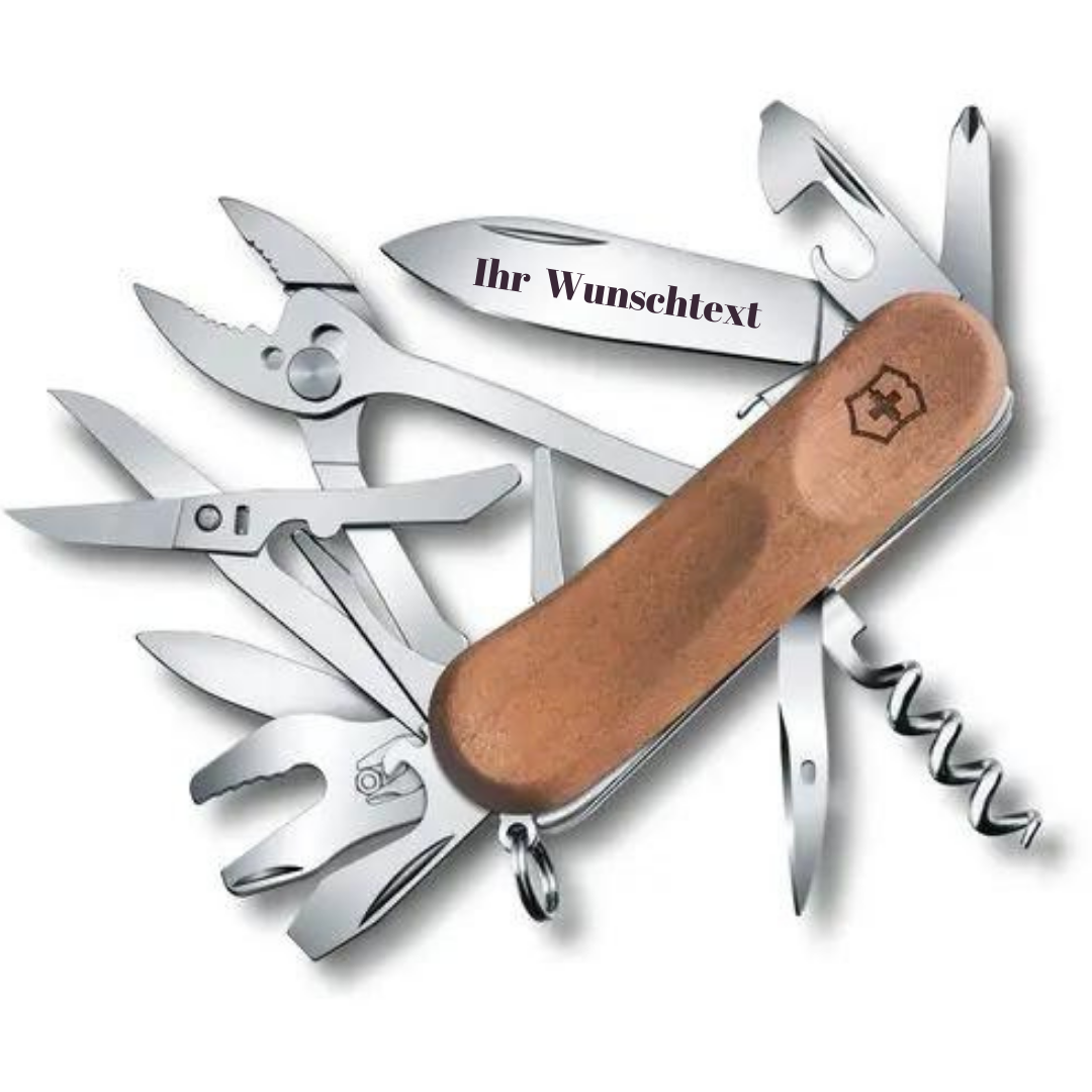 VICTORINOX EVOLUTION S557 WOOD IN HOLZ – 2.5221.S63 ,MIT GRATIS GRAVUR