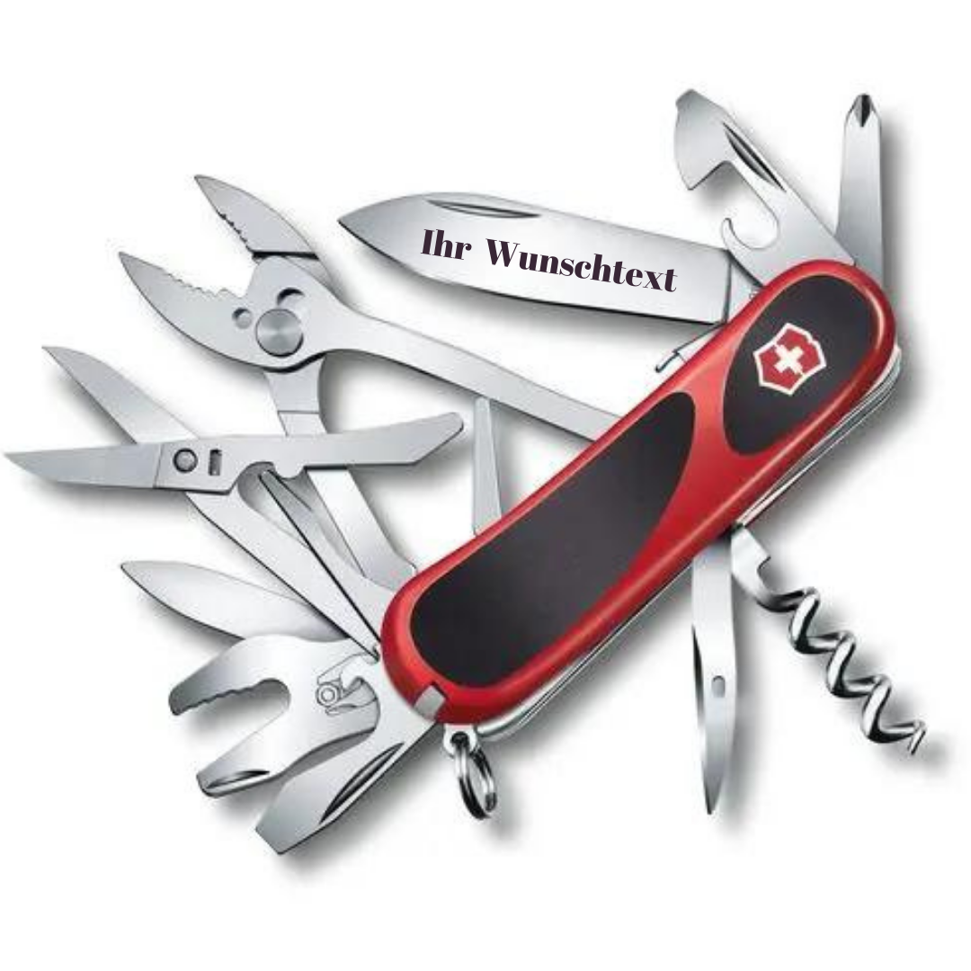 VICTORINOX EVOLUTION GRIP S557 IN ROT/SCHWARZ -2.5223.SC ,MIT GRATIS GRAVUR