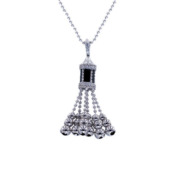 Persolisierte 925 Silber Elegant-modernes Collier mit Spezialsteinen bestückt. Für Ihren Liebsten.