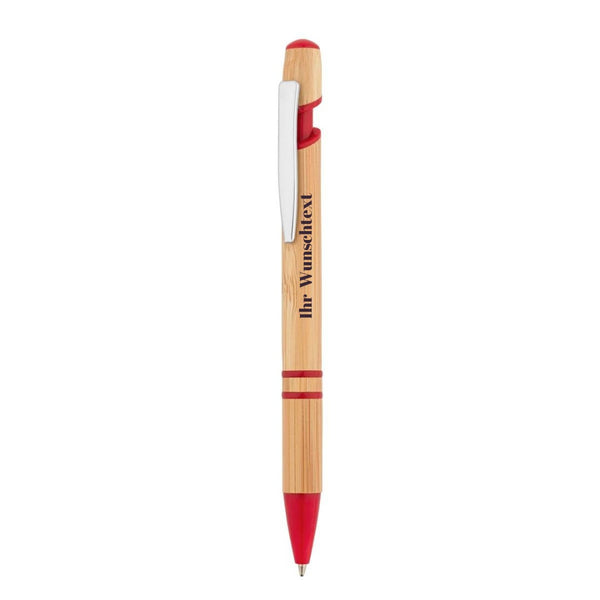 Personalisiere Kugelschreiber Palermo Rot Bambus, Mit diesen Stiften machen Sie sich und Ihr Unternehmen zu etwas auffallend Besonderem